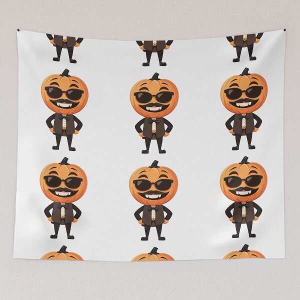 Item preview, Cool Pumpkin Man with Sunglasses designed and sold by IllustrifyArts.