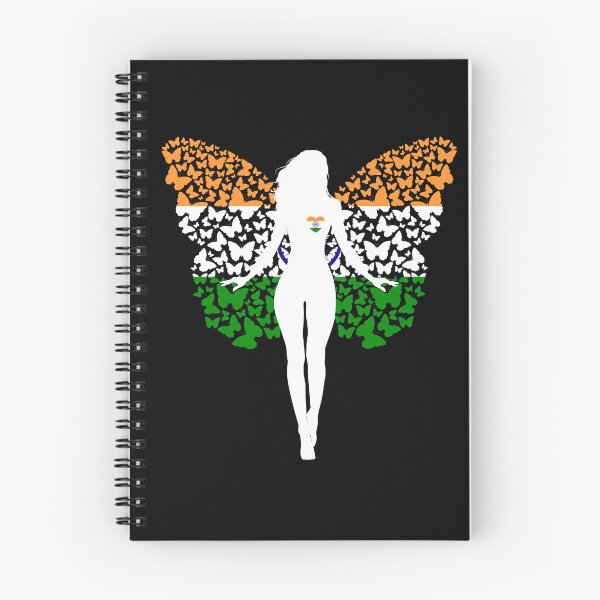 Item preview, Indian Girl India Flag Roots Pride Butterfly designed and sold by ZNOVANNA.