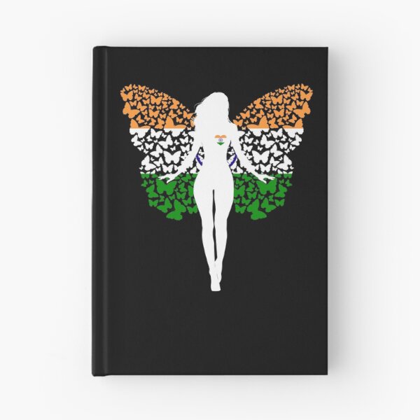 Item preview, Indian Girl India Flag Roots Pride Butterfly designed and sold by ZNOVANNA.