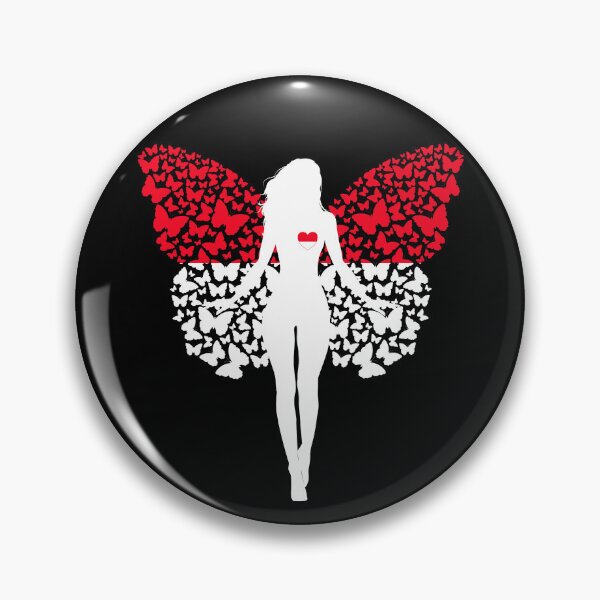 Item preview, Indonesian Girl Indonesia Flag Roots Pride Butterfly designed and sold by ZNOVANNA.