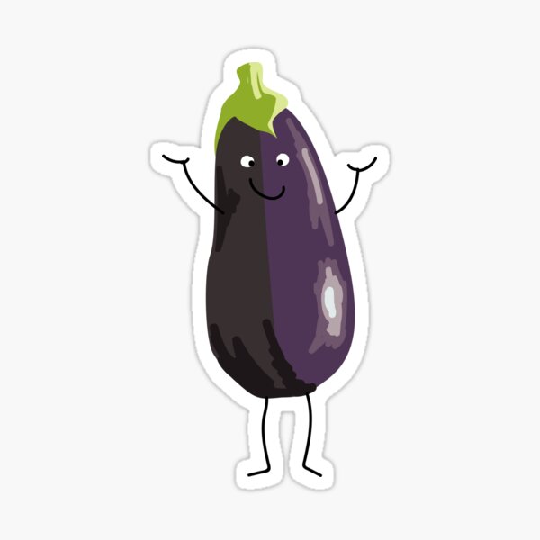 Mr Eggplant Sticker