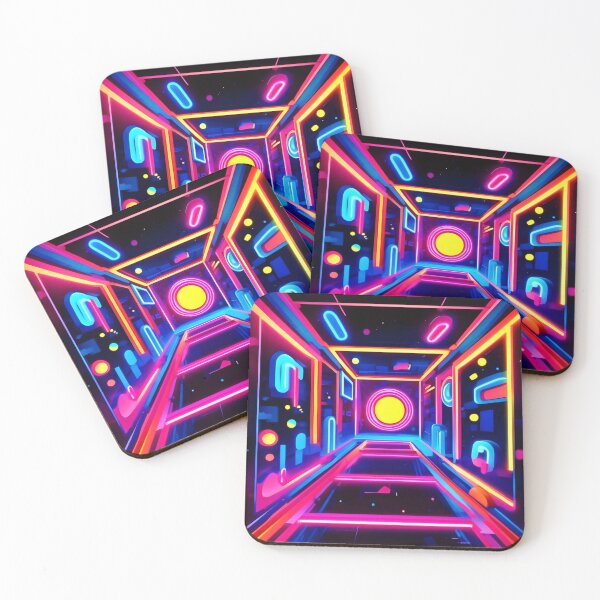 Item preview, Neon Corridor: A Digital Odyssey designed and sold by Health And Fitness Posts e-Store.