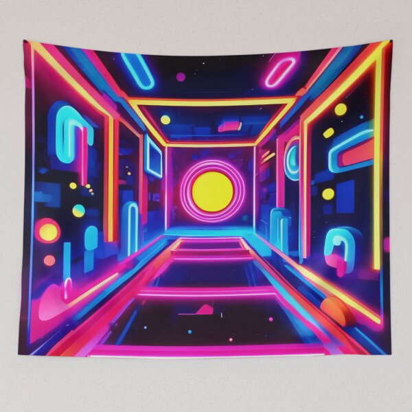 Item preview, Neon Corridor: A Digital Odyssey designed and sold by Health And Fitness Posts e-Store.