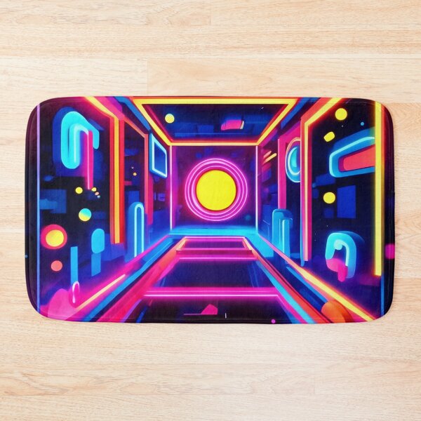 Item preview, Neon Corridor: A Digital Odyssey designed and sold by Health And Fitness Posts e-Store.