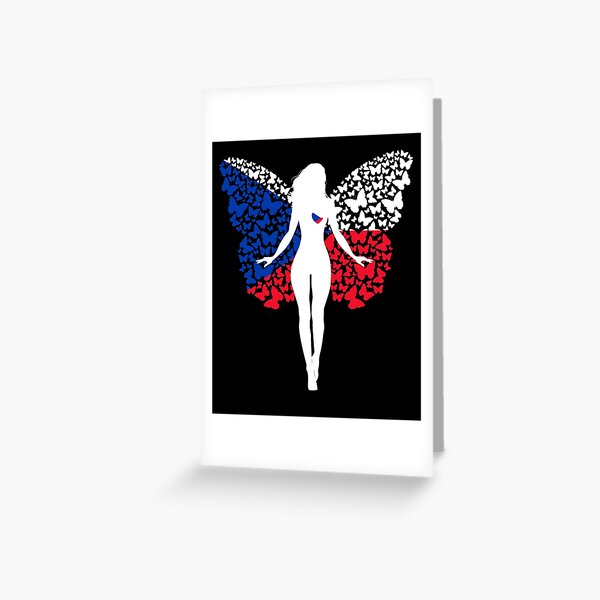Item preview, Czech Girl Flag Roots Pride Butterfly designed and sold by ZNOVANNA.