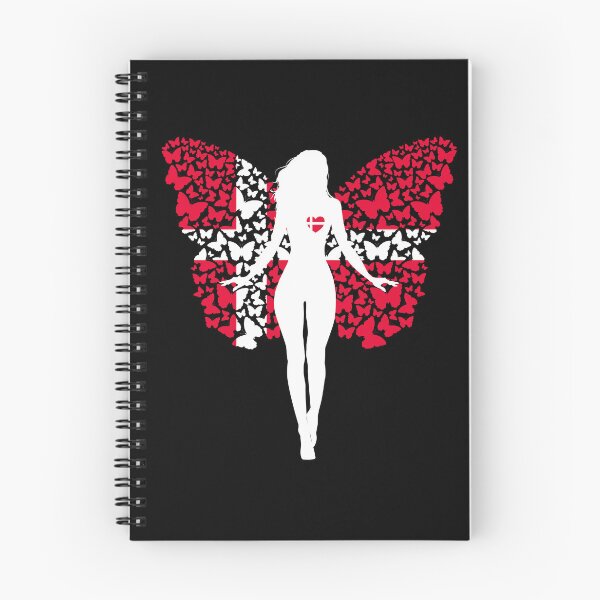 Item preview, Danish Girl Denmark Flag Roots Pride Butterfly designed and sold by ZNOVANNA.