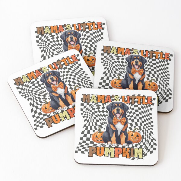 Item preview, "Mama's Little Pumpkin" - Tibetan Mastiff in Halloween Pumpkin with Checkered Background designed and sold by GoodyPaws.