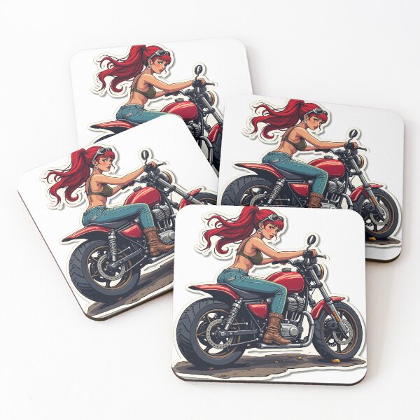 Item preview, Biker Babe - Redhead designed and sold by Istarfal.