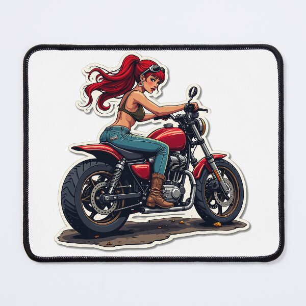Item preview, Biker Babe - Redhead designed and sold by Istarfal.