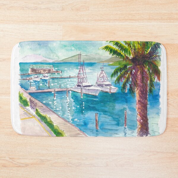 Item preview, Harbor Scene in Red Hook St Thomas US Virgin Islands designed and sold by artshop77.