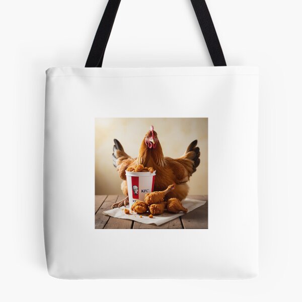 Item preview, chicken eating KFC designed and sold by ComicStickerLab.