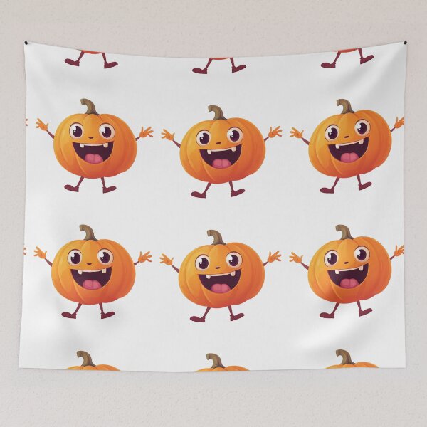 Item preview, Happy Pumpkin Character with Big Smile designed and sold by IllustrifyArts.