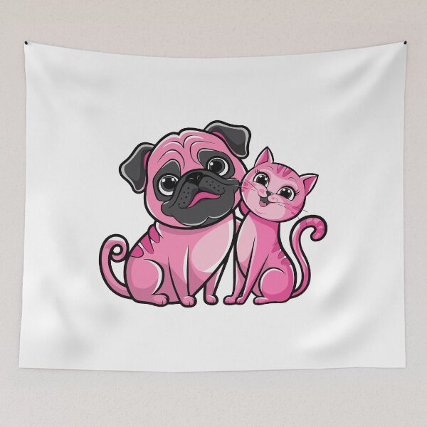 Item preview, The Pink Pals: Pug & Cat Adventure designed and sold by Papinour.