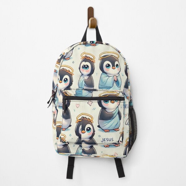 Item preview, Jesus Christ-Themed Penguin Pattern - Pastel 2D Spiritual Animal Design designed and sold by Saturnspx.