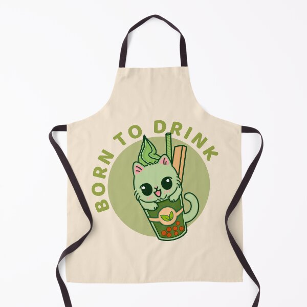 Item preview, Born To Drink Matcha, Matcha Bubble Tea Cat designed and sold by BGMeYou.