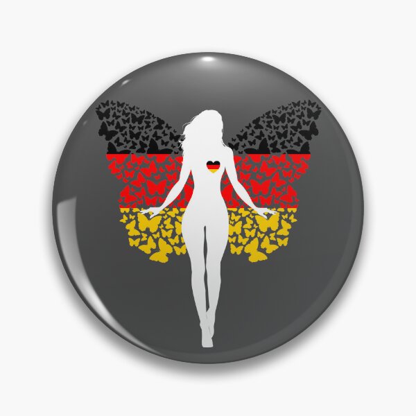 Item preview, German Girl Germany Flag Roots Pride Butterfly designed and sold by ZNOVANNA.