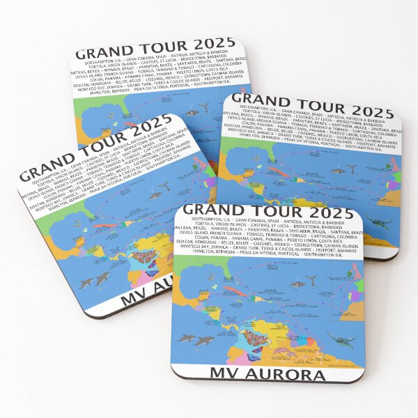 Item preview,  P@O 2025 R501 GRAND TOUR AMAZON & CARIBBEAN CRUISE FULLY ILLUSTRATED ROUTE MAP designed and sold by stilgoe.