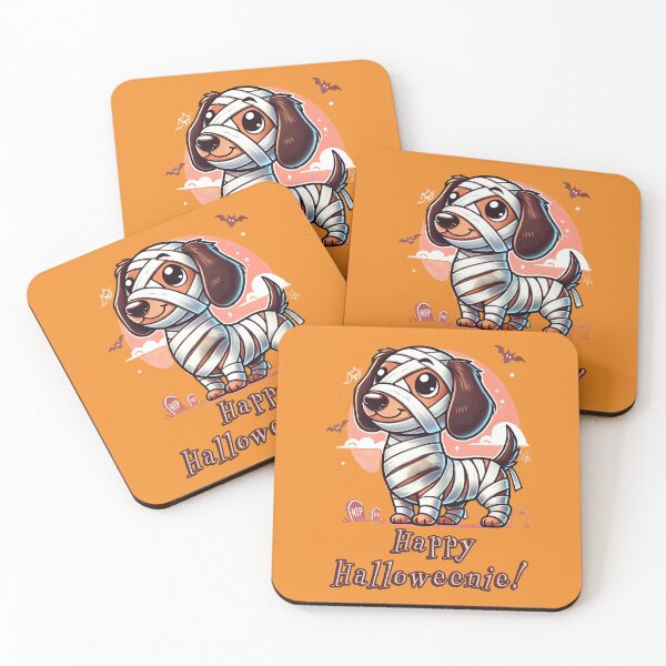 Item preview, Happy Halloweenie Mummy Dachshund Design designed and sold by TeddVentures.