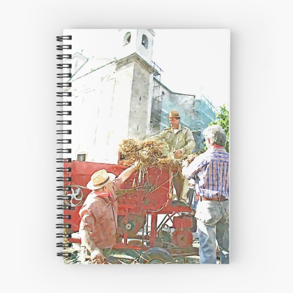 Item preview, Peasants next to the thresher machine designed and sold by Giuseppe Cocco.