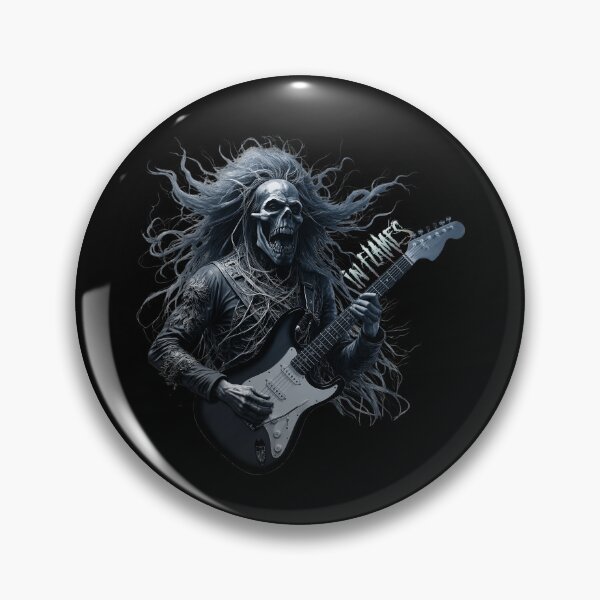 Aperçu de l'œuvre Guitariste squelette d'In Flames créée et vendue par NickTaroDesign.