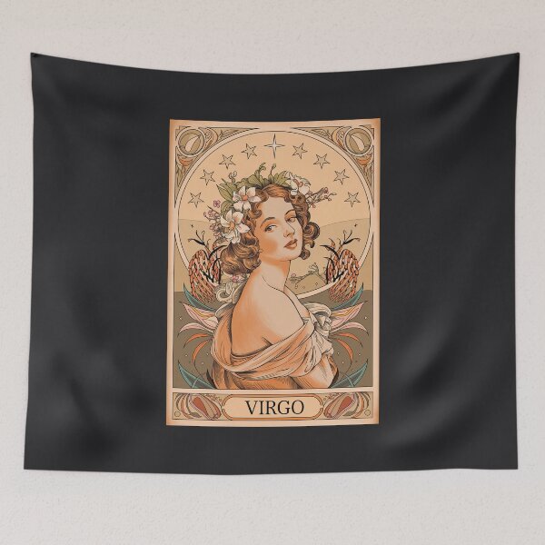 Item preview, Zodiac Goddesses in Vintage Art Nouveau Style - Virgo I designed and sold by Annova-Art.
