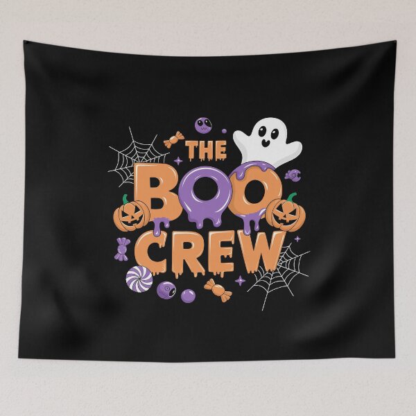Item preview, The Boo Crew Groovy Ghosts Pumpkins and Spooky Fun designed and sold by BongsEmporium.
