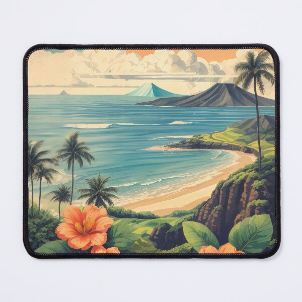 Item preview, Maui's Vintage Charm: Retro Travel Poster designed and sold by Ceemko's Vintage Corner.
