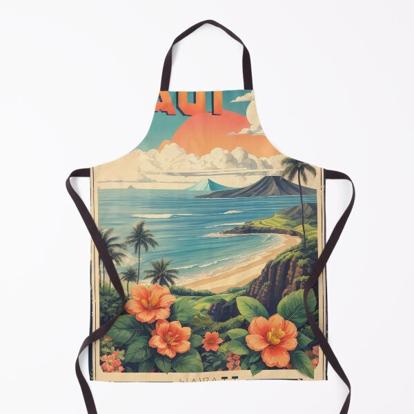 Item preview, Maui's Vintage Charm: Retro Travel Poster designed and sold by Ceemko's Vintage Corner.