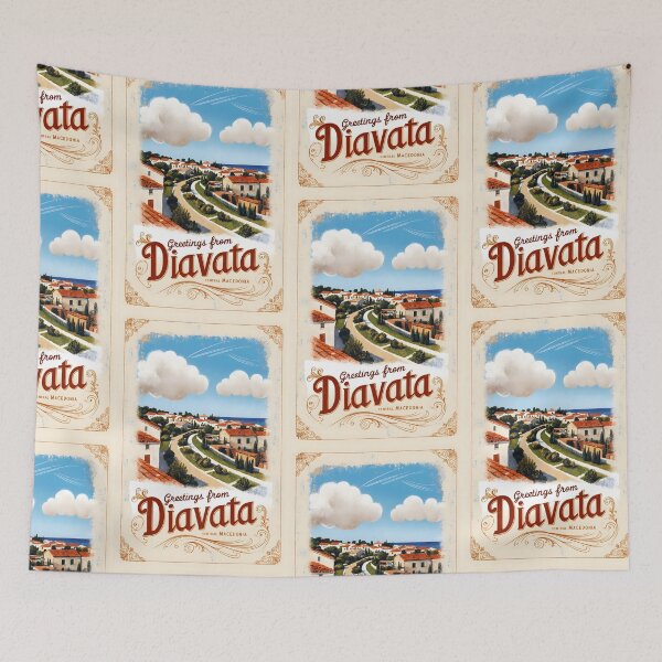 Item preview, Greetings from Diavata Central Macedonia Postcard Vintage Retro Travel Vintage designed and sold by TravelPostcardGems.