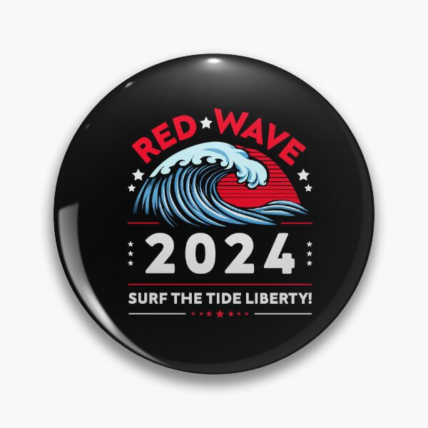 Item preview, Red Wave, Surf the tide liberty! designed and sold by printerrificart.