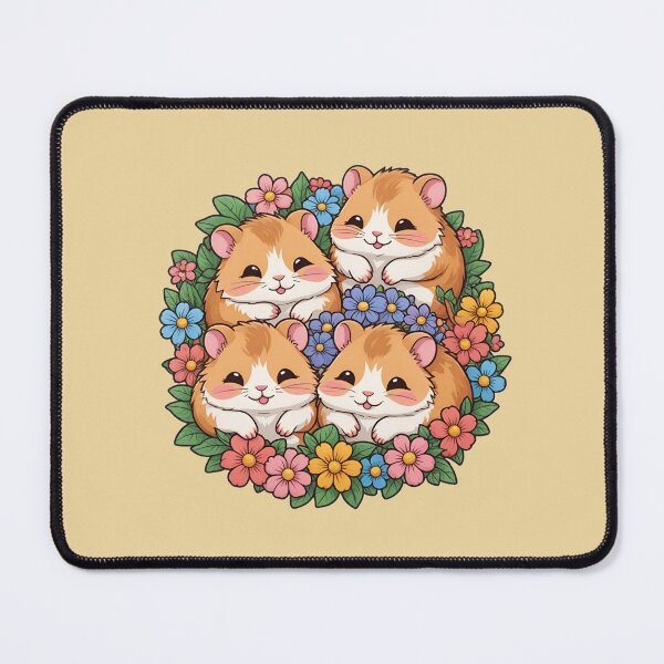Item preview, Adorable hamster family and flowers in kawaii designed and sold by Nolan6.