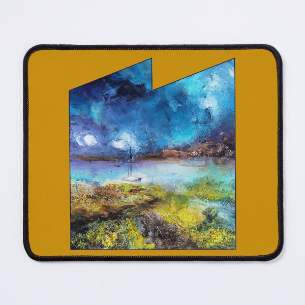 Item preview, Sailboat under Blue Sky Acrylic Painting Landscape designed and sold by Dariia Zhyrova.