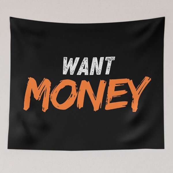 Item preview, The inscription “WANT MONEY” (For dark colors) designed and sold by Sopilka.