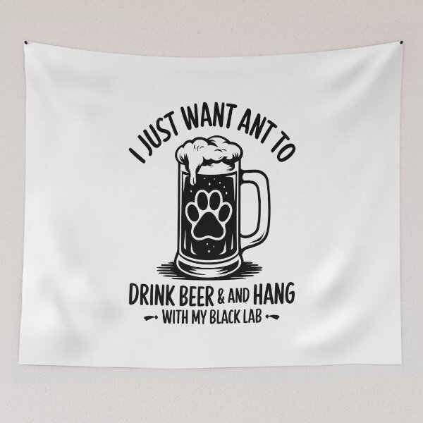 Item preview, I Just Want To Drink Beer And Hang Out With My Dog t shirt designed and sold by Mahmoudshoping.