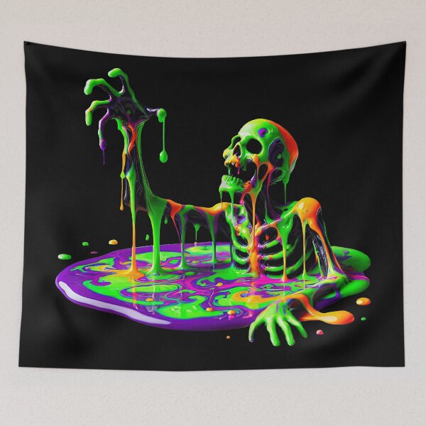 Item preview, Neon Slime Skeleton – Toxic Halloween Horror designed and sold by SHHCreations.