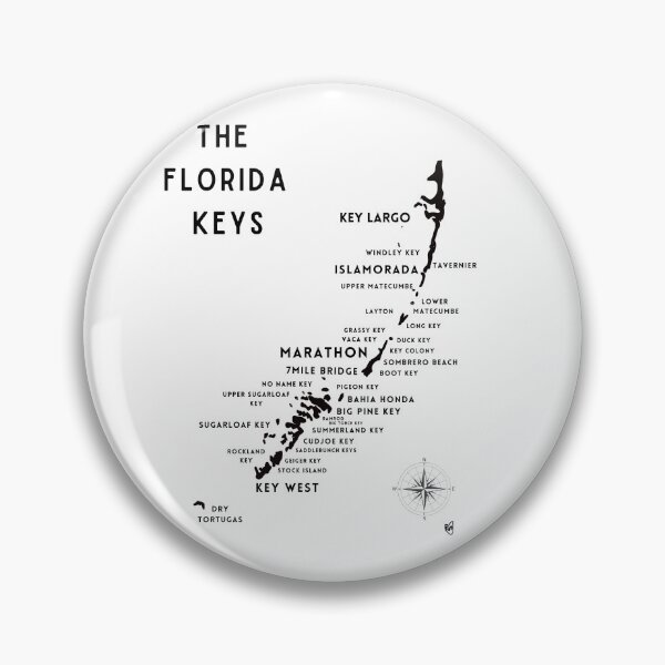 Item preview, Map of the Florida Keys designed and sold by KeysArtShop.