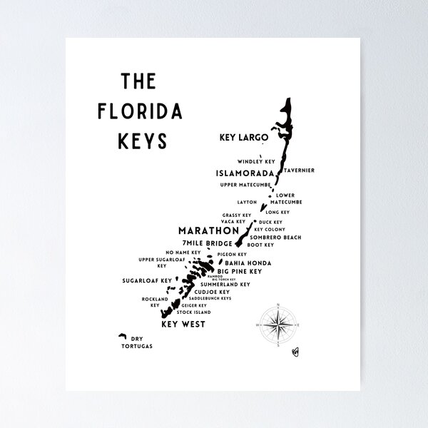 Item preview, Map of the Florida Keys designed and sold by KeysArtShop.