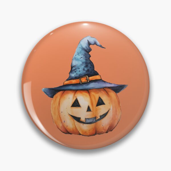 Item preview, Watercolor Pumpkin in a Witch's Hat designed and sold by Tech Tones.