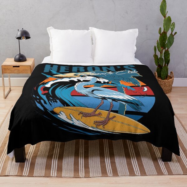 Item preview, HERON'S BEACH CLUB - SURFING HERON - RETRO SUNSET designed and sold by justyna-s28.