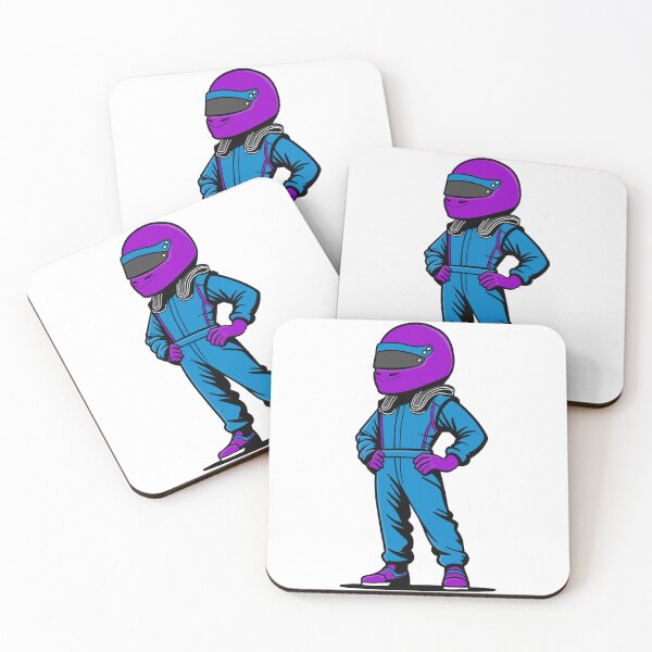 Item preview, Racing Driver - Blue & Purple designed and sold by CaffeinatedGearhead.
