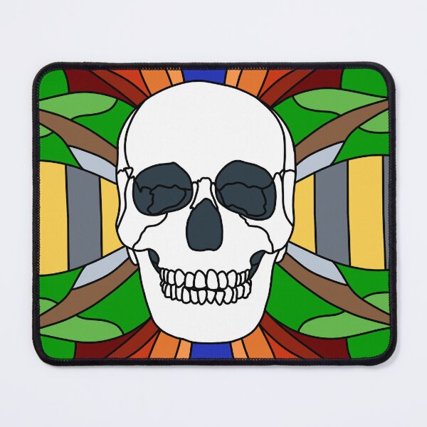 Item preview, Skull Stained Glass Memento Mori designed and sold by HauntingWaves.