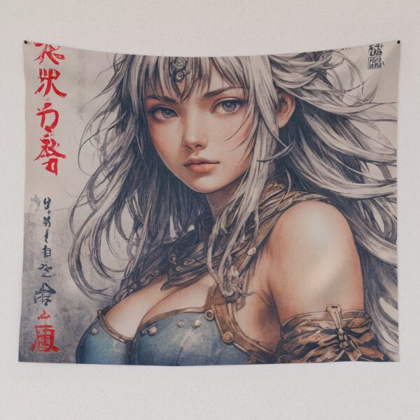 Item preview, Barbarian Warrior Girl Poster - Powerful Anime Design designed and sold by AnimeMangaGirls.