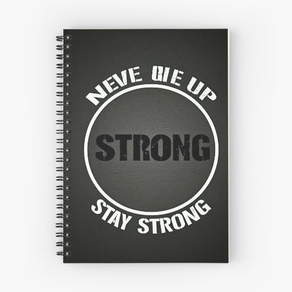 Item preview, "A motivational image with the phrase 'NEVER GIVE UP' surrounding the central message 'STAY STRONG.'" designed and sold by Omar-mo24.