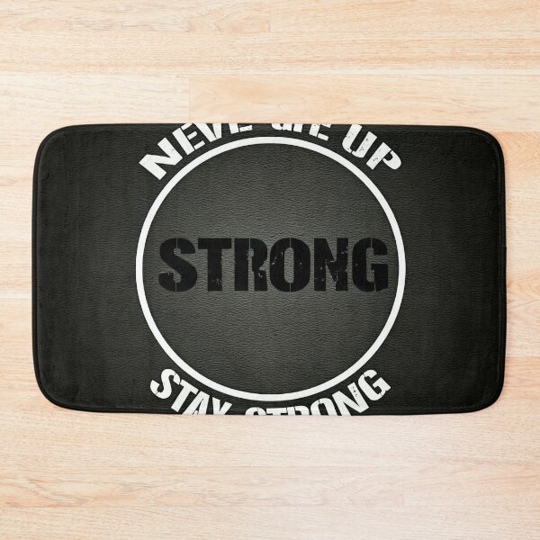 Item preview, "A motivational image with the phrase 'NEVER GIVE UP' surrounding the central message 'STAY STRONG.'" designed and sold by Omar-mo24.