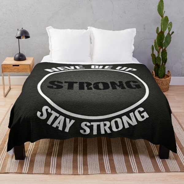 Item preview, "A motivational image with the phrase 'NEVER GIVE UP' surrounding the central message 'STAY STRONG.'" designed and sold by Omar-mo24.