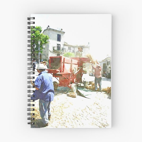 Item preview, Peasants next to the thresher machine designed and sold by Giuseppe Cocco.