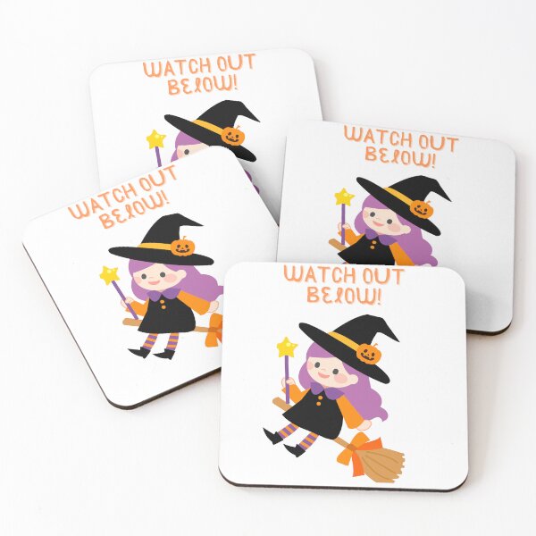 Item preview, Watch out below! A witch is on the loose! designed and sold by Pigmentra.