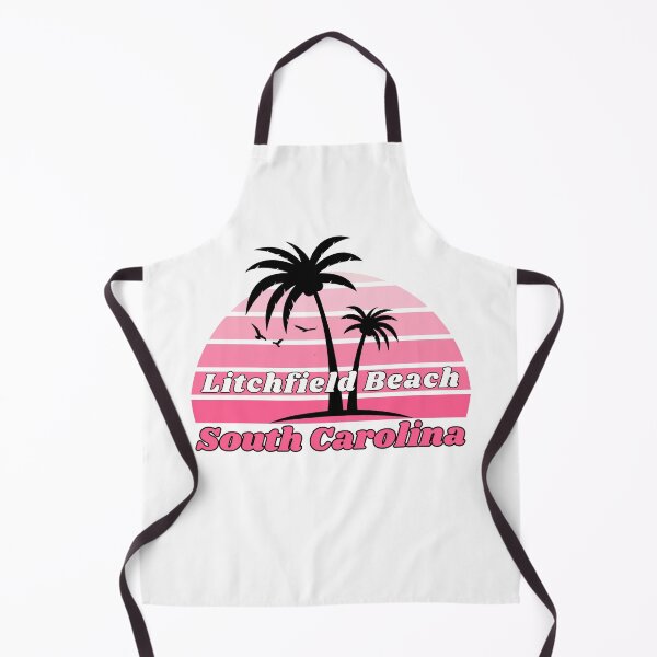 Item preview, Retro Litchfield Beach South Carolina Palm Tree at Sunset designed and sold by karmdaf.