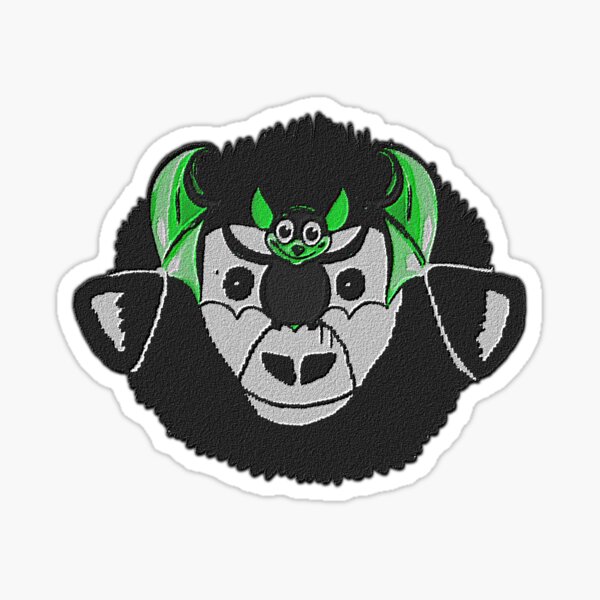 Item preview, Cute Bat Mask Halloween Ape (green) designed and sold by thecarpetape.