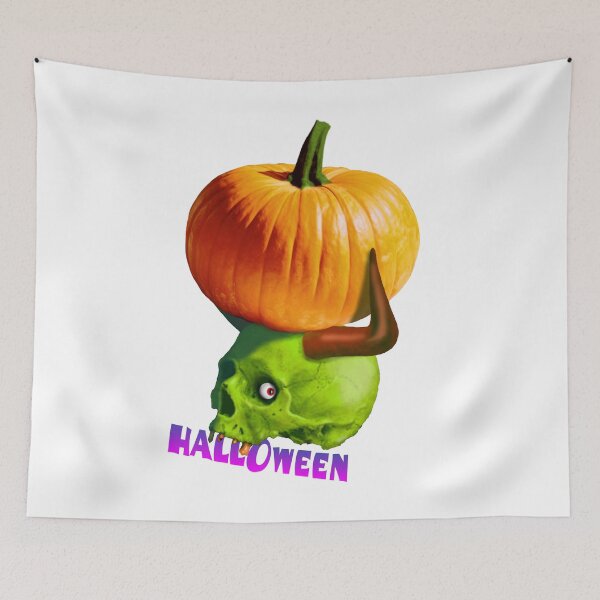 Item preview, Halloween - devilish skull and pumpkin designed and sold by Andy-und-Andy.
